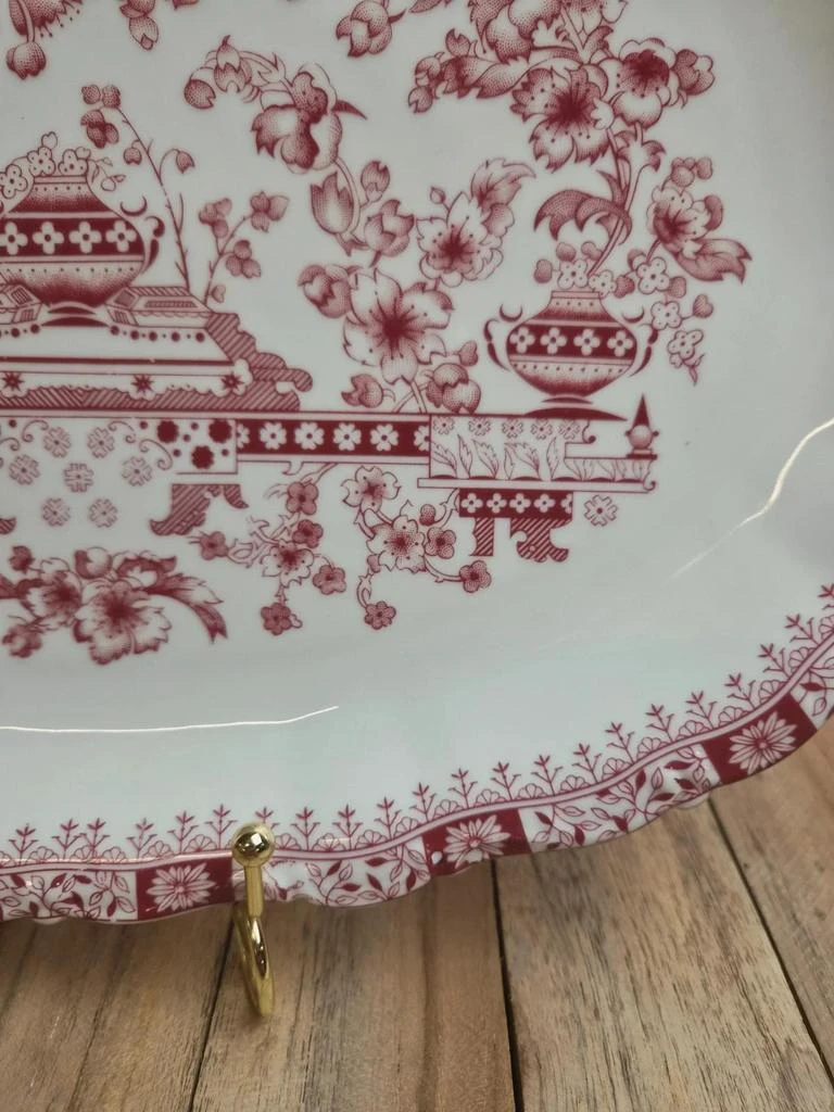 Gran plato ovalado Seltmann Weiden Bavaria Theresia rojo - Porcelana alemana vintage – photo 3